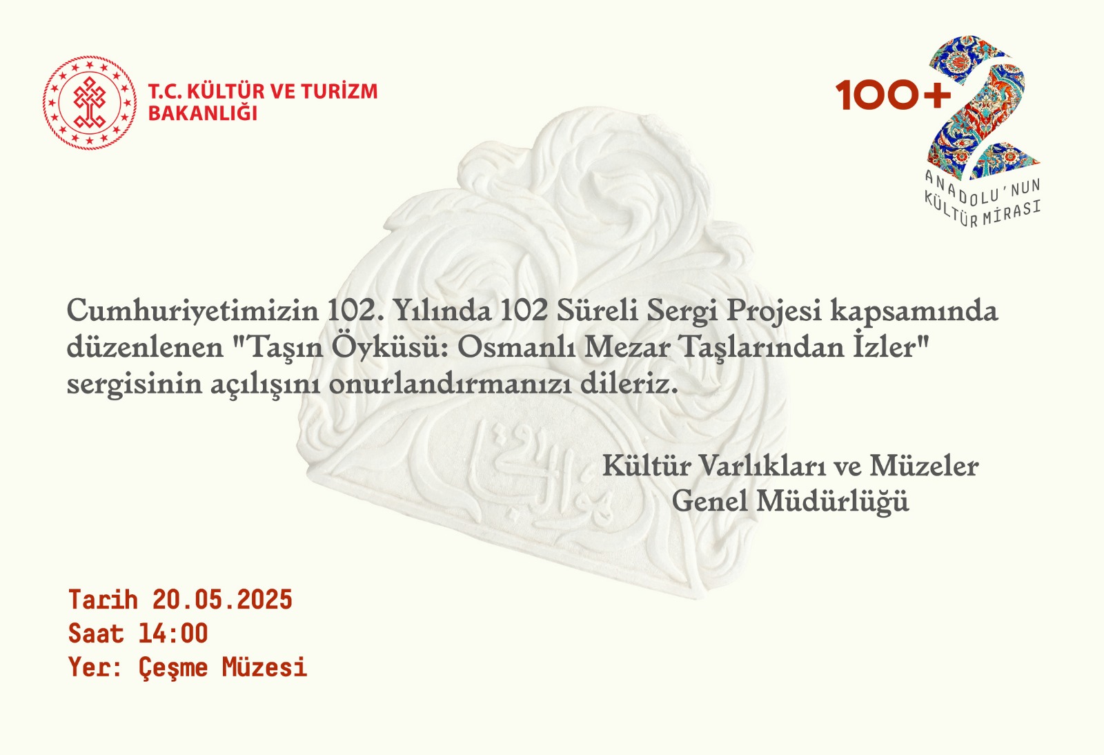 "Taşın Öyküsü: Osmanlı  Mezar  Taşlarından  İzler" Sergisi