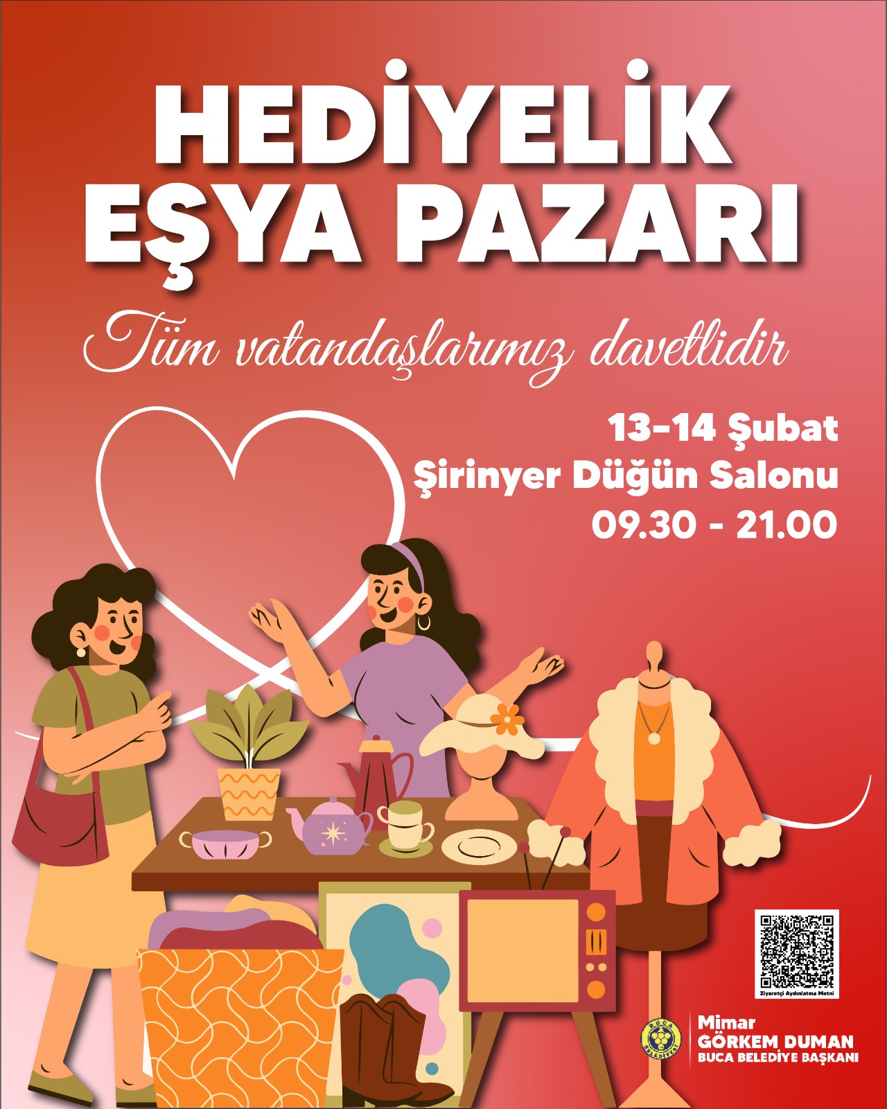 Buca’da Sevgililer Günü Hediyelik Eşya Pazarı açılıyor