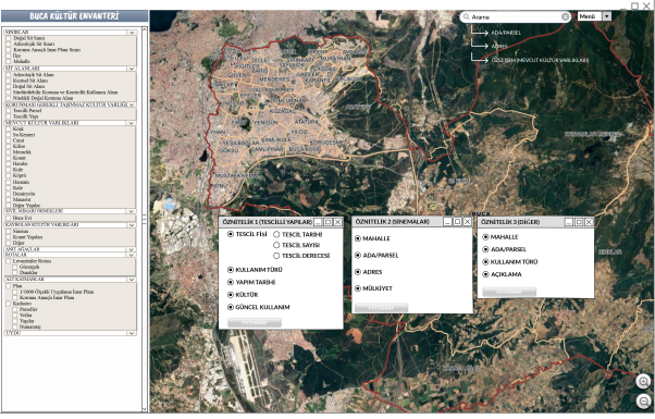 Buca Kültür Varlıkları Envanteri Haritası